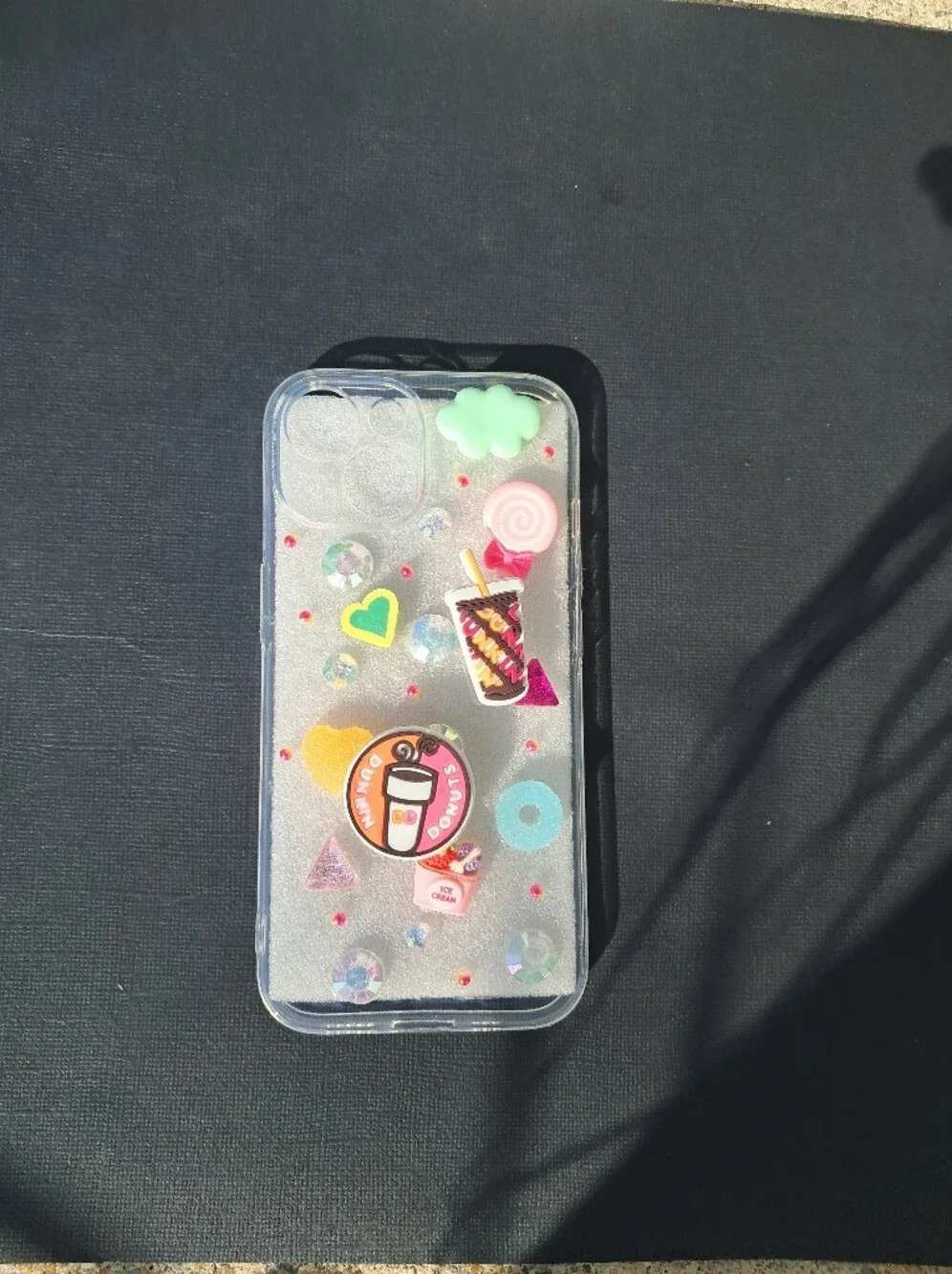 Decorative Pastel Bubble Phone Case with Cute Sticker Accents IPhone 14